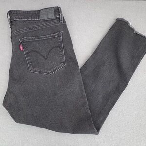 Levi's Women's Ankle Cropped Jeans — Charcoal Black